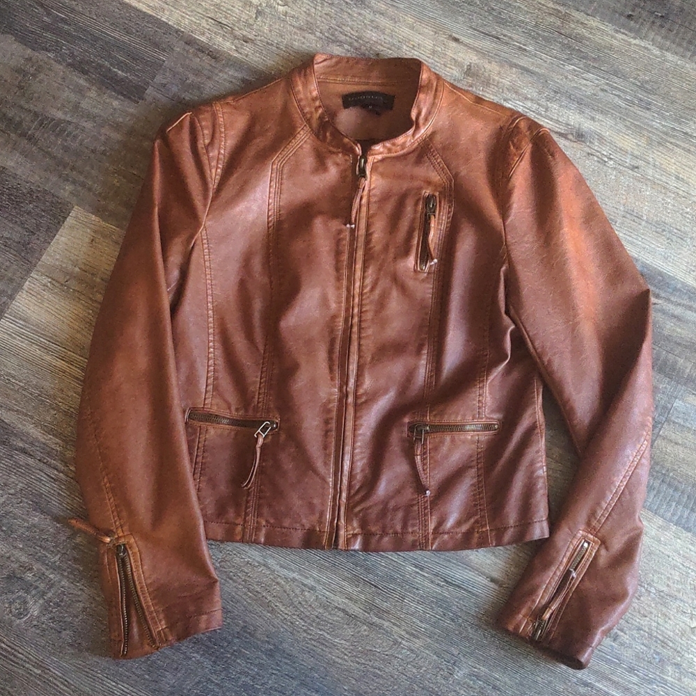 Bagatelle | Brown Leather Jacket 3 Pockets
